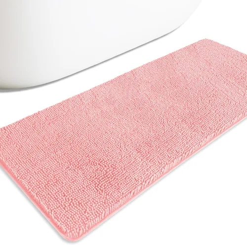 Miniatura 380 de Alfombra de baño pequeña de 12 x 18 pulgadas, lavable y absorbente, antideslizante, alfombra de baño de felpilla gruesa y suave para baño, ducha