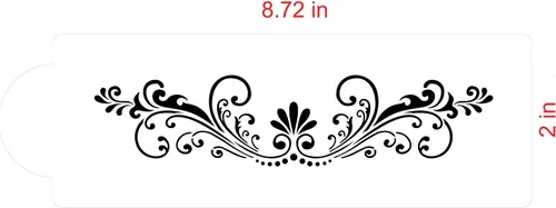 Miniatura 2 de Designer Stencils Fleur De Lis - Plantilla para pastel, beige/semitransparente