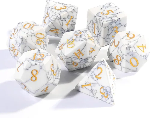 Miniatura 18 de LUCKY-M Juego de dados de piedras preciosas DND, juego de dados de mazmorras y dragones, juegos de dados RPG, accesorios de regalo