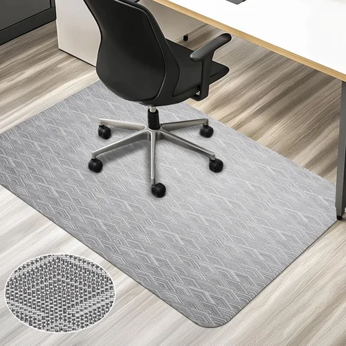 Miniatura 9 de AiBOB Alfombrilla para silla de oficina para suelo de madera dura y baldosas, 36" x 48" resistente para computadora y silla de escritorio para Gris