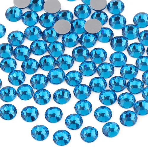 Miniatura 45 de Beadsland 1440 diamantes de imitación de cristal con parte trasera plana, gemas redondas, ámbar, SS3, 0.047-0.055 in