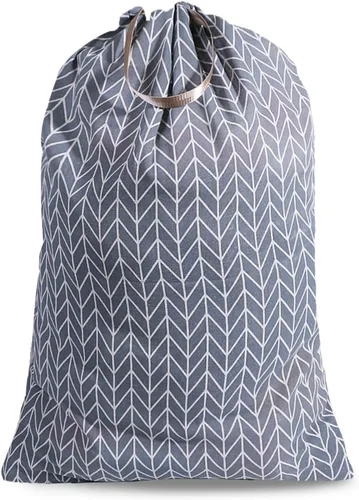 Miniatura 8 de Bolsa de lavandería extra grande con cordón y asa, bolsa de ropa sucia de viaje resistente para lavandería y hogar, forro duradero para cesta