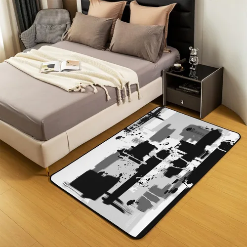 Miniatura 5 de Feelyou Tapete de interior de arte abstracto para niños y niñas, alfombra geométrica de 3 x 5 pulgadas, ultra suave, retro, circular, geométrica