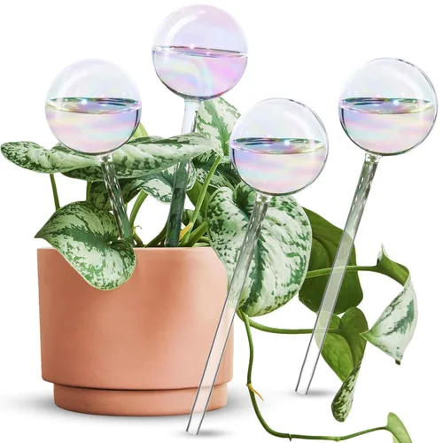 Miniatura 10 de Tomorotec [2 piezas] Sistema de riego automático de vidrio transparente iridiscente de color degradado de arco iris, bombillas automáticas