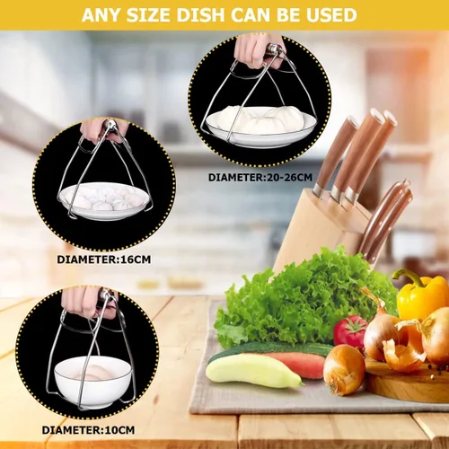 Miniatura 4 de DOERDO - Plato plegable de acero inoxidable, para cocina, hogar, restaurante, cocina