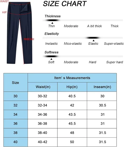 Miniatura 7 de Rdruko Pantalones de golf elásticos para hombre, de secado rápido, ligeros, casuales, con bolsillos