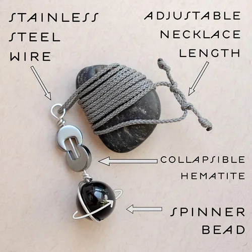 Miniatura 3 de Collar estimulante para el apoyo en la extracción de cabello y piel Collar táctil personalizado, joyería para hacer nudos y girar