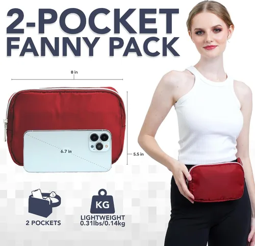Miniatura 24 de Riñonera cruzada para mujer – Riñonera elegante, funcional y moderna para viajes, festivales y uso diario
