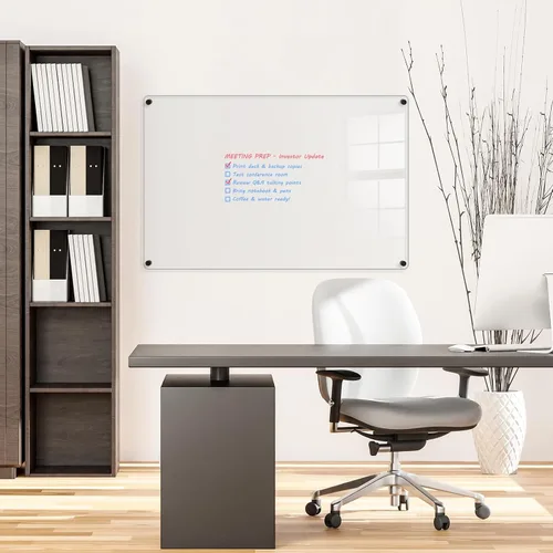 Miniatura 8 de Pizarra Acrílica de Borrado en Seco para Pared, 24" x 16" Pulgadas Tablero de Notas Acrílico Negro No Magnético para Pared, Planificador Familiar