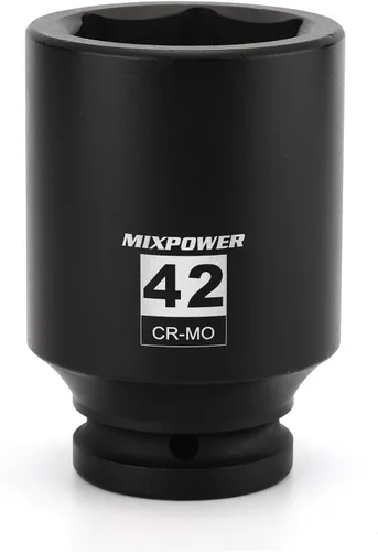 Miniatura 7 de MIXPOWER Juego de 6 puntos de 3/4 de pulgada de accionamiento profundo de impacto de casquillo - 33mm (métrico), CR-MO, casquillo de tuerca de eje