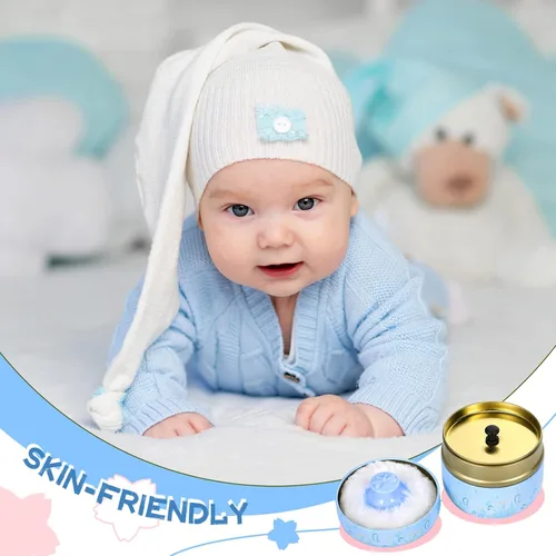 Miniatura 6 de Zopeal Kit de soplo de polvo para polvo, contenedor de cosméticos para el cuerpo, contenedor suave para bebés y mujeres, viaje a casa, caja