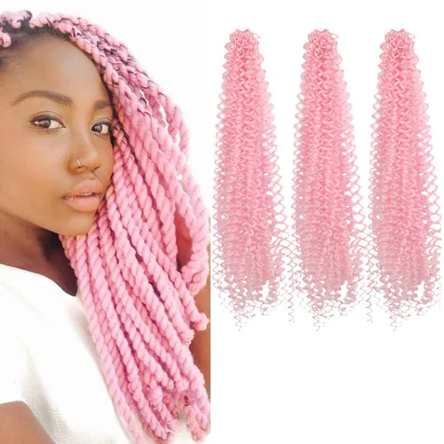 Miniatura 39 de Pelo de ganchillo Ocean Wave de 30 pulgadas, 3 paquetes de cabello trenzado de onda profunda, cabello rizado profundo con ganchillo para mujeres