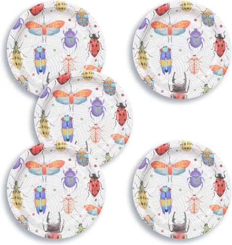 Miniatura 7 de Juego de platos y servilletas desechables para fiestas temáticas, sirve hasta 16 invitados, platos de postre y servilletas para cumpleaños