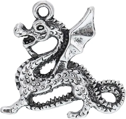 Miniatura 5 de WILLBOND 70 Pcs Dragon Charms for Jewelry Making DIY Necklace Bracelet Jewelry Making Crafting Supplies Collections Skeleton