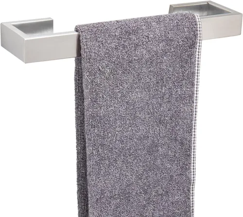 TocTen Toallero de Baño - Base Cuadrada Engrosada de Acero Inoxidable SUS304 Barra de Toallas para Baño, Accesorios de Barra de Baño Varilla de
