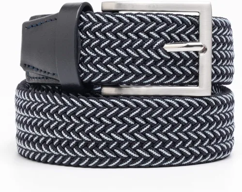 Miniatura 3 de Cinturón elástico para hombre, tejido elástico trenzado, cinturón de tela casual para golf, caza, pantalones de mezclilla