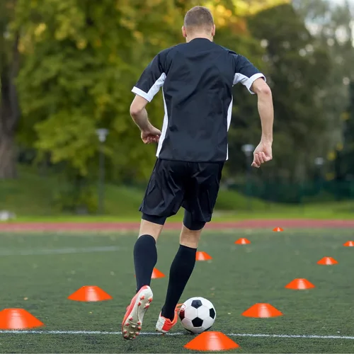 Miniatura 5 de JellyArch Equipo de entrenamiento de agilidad, entrenamiento de velocidad de fútbol, incluye 4 bastones de agilidad de fútbol ajustables, 4