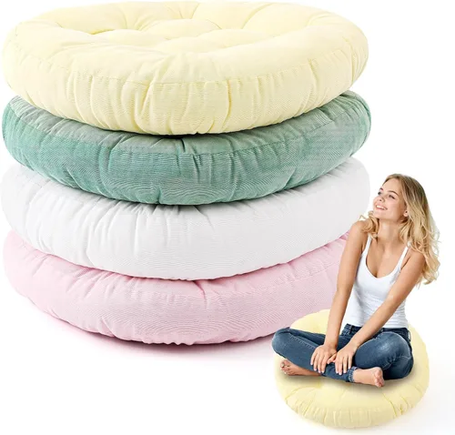 Miniatura 55 de Almohadas de suelo Jerify 22 x 22 Pulgadas Redondas Cuadradas Grandes Almohada de meditación para piso para aula Meditación para adultos Almohada