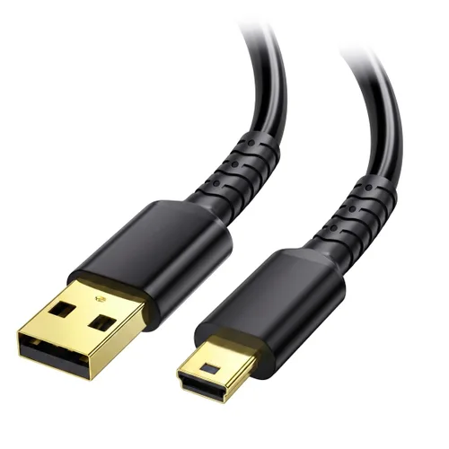 VOTY Mini USB Cable, USB 2.0 to Mini B Male Charger Cord Durable USB Mini to USB Charging Cable Compatible with PS3 Controller, MP3 Player, Camera,