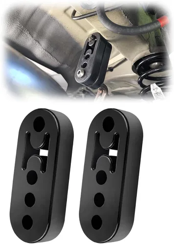 12mm Agujero 4.25" EPDM Soporte de Escape Ajustable de 4 Agujeros con Amortiguador de Silenciador para Tubo de Escape, Soportes Universales de