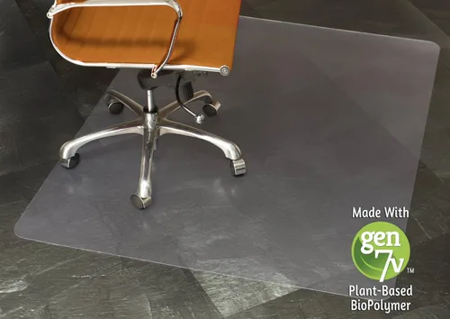Miniatura 2 de ES Robbins Natural Origin - Tapete rectangular de vinilo para silla de suelo duro, 46 x 60 pulgadas, transparente