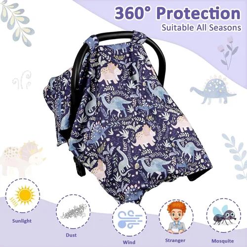 Miniatura 5 de Pea Pod Funda de asiento de automóvil para bebé, funda transpirable para asiento de automóvil para verano, cubierta de toldo de apertura de asiento