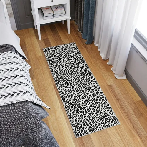 Ottomanson Leopard Kitchen Rugs - Washable Runner Rug, Non Slip Entryway Rug, Durable Kitchen Mats for Floor - Stylish and Functional Home Decor,