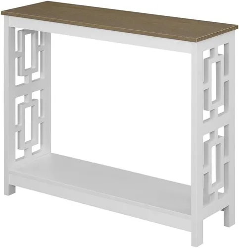 Miniatura 8 de Convenience Concepts Town - Mesa consola cuadrada con estante, color negro