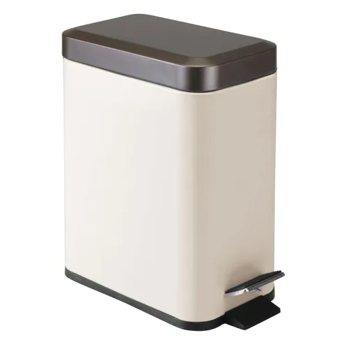 Miniatura 16 de mDesign Cubo de basura rectangular con apertura lateral - Acero inoxidable cepillado
