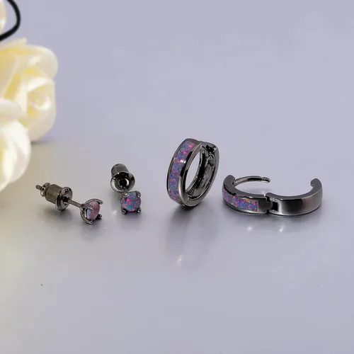 Miniatura 83 de CiNily Aretes Huggie de ópalo con bisagras, chapados en oro, hipoalergénicos, pequeños aretes de aro para mujeres, adolescentes, niñas, hombres