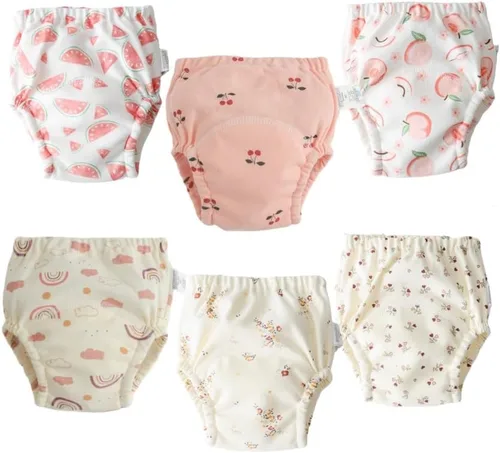 Miniatura 10 de Ropa interior de entrenamiento para bebé, algodón suave, absorbente, ropa interior de entrenamiento para bebés, niños y niñas, paquete de 6 Niño