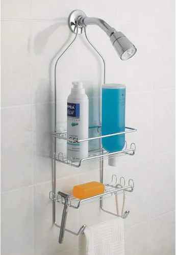 Miniatura 2 de iDesign Organizador de ducha colgante de acero, colección Milo, 9 x 4.5 pulgadas, 21.25 pulgadas, plateado