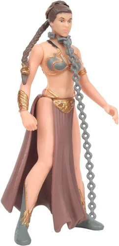 Miniatura 3 de Star Wars, The Power of The Force Green Card, Figura de acción de la princesa Leia Organa (prisionera de Jabba) con diapositiva de marco congelado