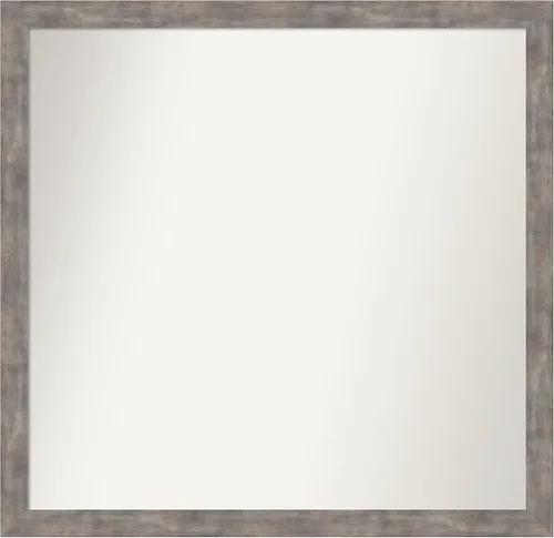 Miniatura 261 de Amanti Art Silver Bathroom Mirror for Over Sink, 24x49 Custom Made Marred Pewter Rectangle Vanity Mirror, Oversize Casual Wood Frame, Hangs Estaño