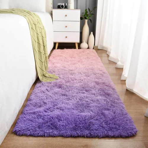 Miniatura 20 de Alfombra de área púrpura y azul de 6x9, alfombras grandes para sala de estar y dormitorio, alfombra mullida y linda, alfombras modernas