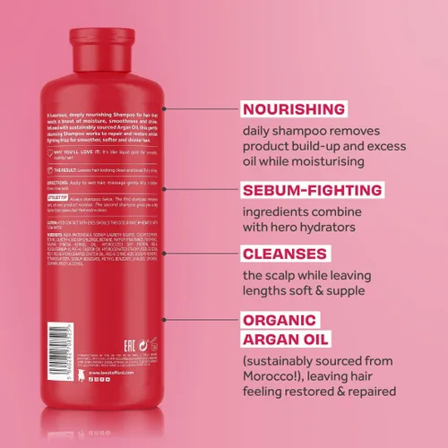 Miniatura 3 de Lee Stafford Champú hidratante Colección de aceite de argán – Lo mejor para el cabello teñido y opaco para reparar e hidratar para un brillo suave