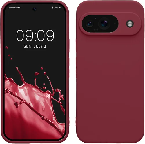 Miniatura 102 de kwmobile Funda compatible con Google Pixel 9 Pro - Funda protectora delgada de TPU para teléfono - Acabado mate suave - Negro mate