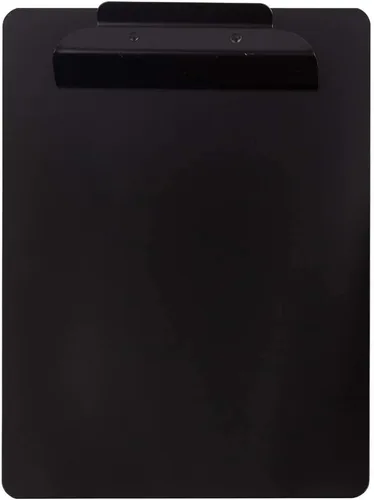 JAM Paper Portapapeles de aluminio prémium con bisagra, tamaño carta estándar (9 x 12 1/2 pulgadas), color negro, se vende individualmente