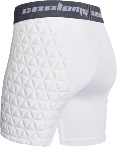 Miniatura 4 de COOLOMG Pantalones cortos deslizantes de sóftbol para mujer, con relleno, ropa interior de compresión para béisbol lacrosse cricket