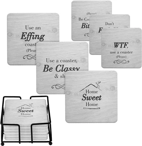 Miniatura 7 de Regalos de Elefante Blanco para Adultos, Divertidos Posavasos de Secret Santa con Soporte, Rellenos de Calcetín de Navidad para Hombres y Mujeres