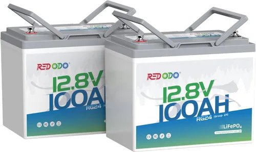 Miniatura 23 de Redodo Paquete de 3 baterías de litio de 12 V 100 Ah Grupo 24, ciclo profundo de 1280 Wh con BMS de 100 A, batería recargable de litio de más