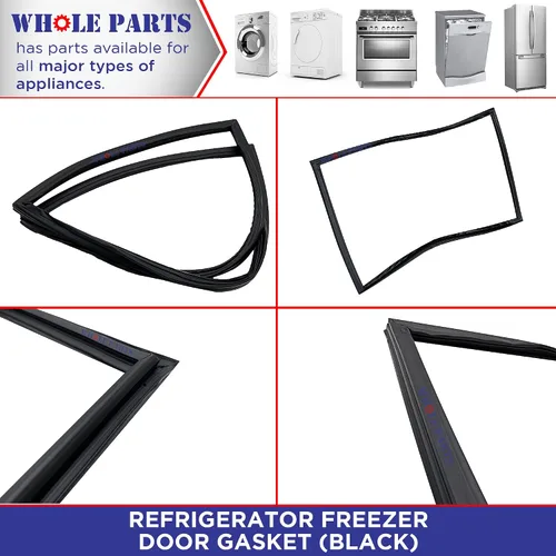 Miniatura 7 de Junta de puerta negra para congelador y refrigerador (tira magnética en el interior) – Parte # WPW10436250 – Compatible con modelos seleccionados