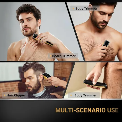 Miniatura 7 de Recortadora de Barba para Hombres, Recortadora de Pelo y Cortadores Recargables para Hombres, Kit de Aseo Eléctrico para Barba, Cara, Cuello, Ingle