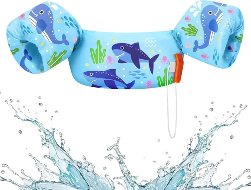 Miniatura 5 de HeySplash Chaleco de Natación para Niños, Flotadores de Piscina para Niños Pequeños, Chaleco de Natación para Niños con Correa Ajustable, Chaqueta