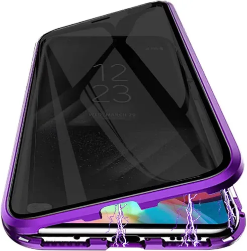 Miniatura 9 de Funda magnética de privacidad para Samsung Galaxy Note 10, dorado, vidrio templado, antiespía, protección de cuerpo completo, soporte