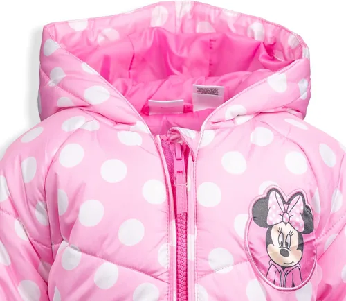 Miniatura 4 de Disney Minnie Mouse - Abrigo de invierno para niñas, chaqueta acolchada para niños pequeños