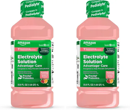 Miniatura 18 de Amazon Basic Care Solución de electrolitos, fruta mixta, diseñada para prevenir la deshidratación, reemplaza a electrolitos, líquidos y zinc, 33.8