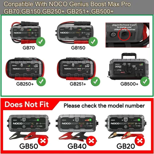 Miniatura 3 de Cargador de coche de 56 W 14 V CC para cargador de batería Noco compatible con NOCO GB70 GB150 GB250+ GB251+ GB500+ Genius Boost Ultra Safe Batería