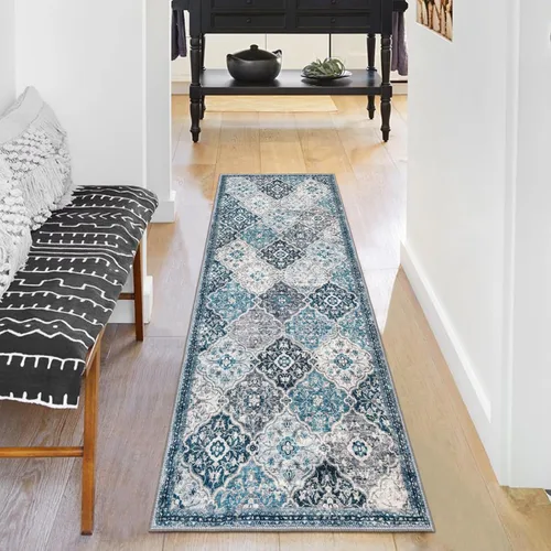 Miniatura 44 de KILOCOCO Alfombra de Pasillo 2x6, Alfombra de Pasillo Marroquí Súper Suave Lavable para Pasillo de Entrada, Alfombra de Cocina de Pasillo de Lana