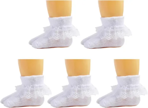 Miniatura 9 de EPEIUS Calcetines de bautizo para bebés, niñas y niños, calcetines de bautismo con cruz, recién nacidos, niños pequeños